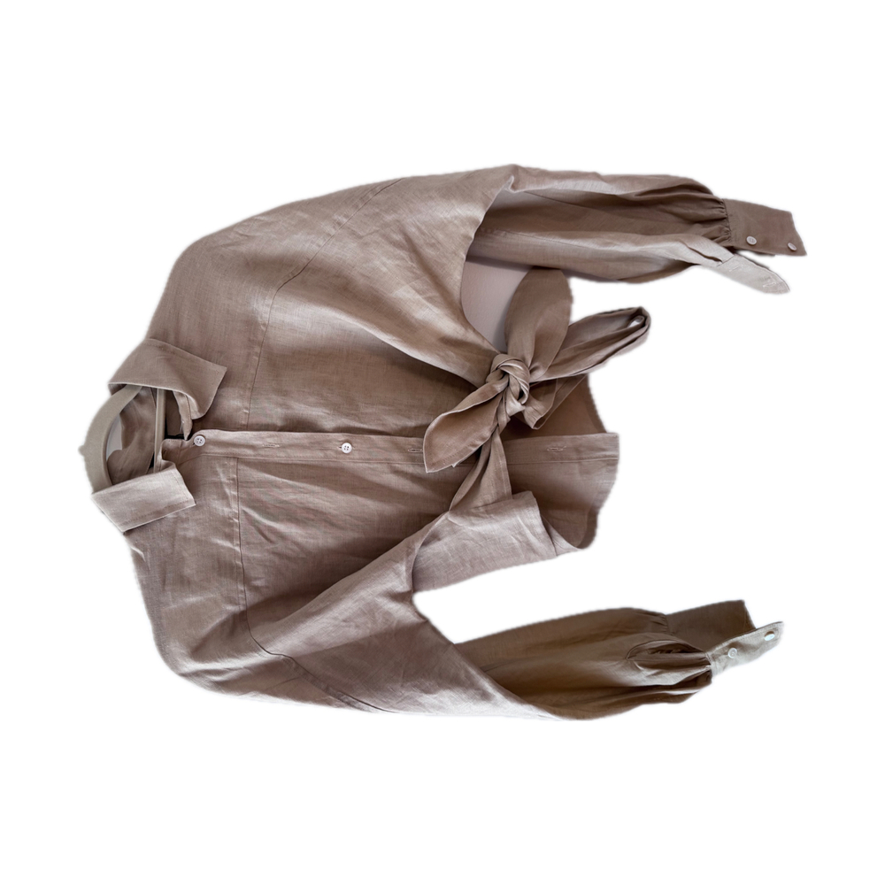 Marissa Webb Sand Emmerson Linen Shirt - Size XS